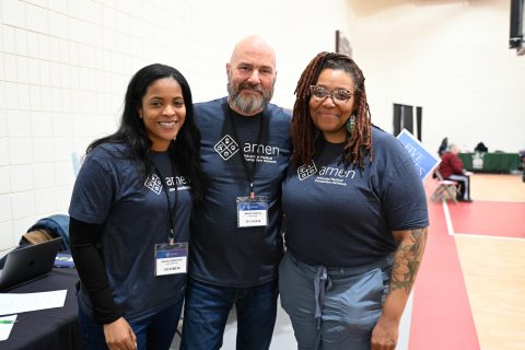 From left to right: Nicole Braxton (clinic director), Randy Griffin (dental director), Toria Turner (assistant clinic director).