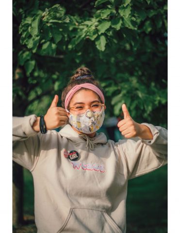 Caryn Cruz represented WEAAU in Andrews University’s Clubs & Organizations Ice Cream Fair. Photo by Janessa Saelee