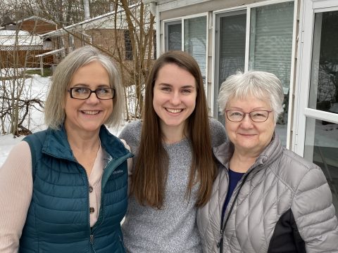 Fran with daughter, Lori Manley (left), and granddaughter, Cheyenne Hardy (center)