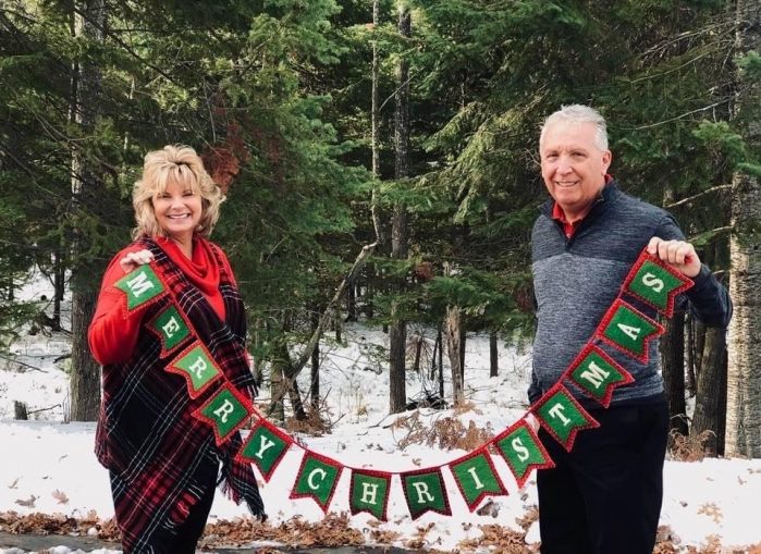 Jane Harris with her husband, Craig.