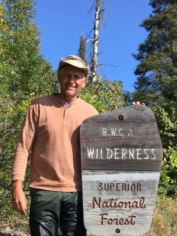 Pastor Ron Kelly in the Boundary Waters Canoe Area Wilderness. Photo Credit: Toni Minikus