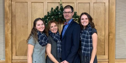 Pastor Shane pictured with his wife Darlene and two daughters: Sierra (right) and Ellie (left).