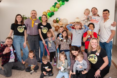 The Adventurer Club of the Ukrainian Seventh-day Adventist Church includes many refugee families and their children.