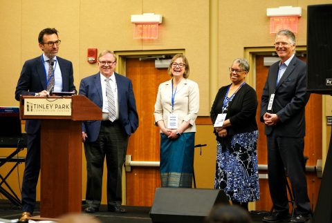 Left to right: Gianluca Bacchiocchi, Tom Morrissy, Lia Isensee, Debbie Young and Michael Clendenning