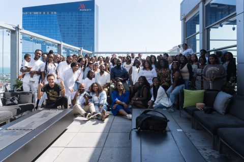 On day three, Sunday, a group gathered for a networking and fellowship brunch on a downtown Chicago rooftop.