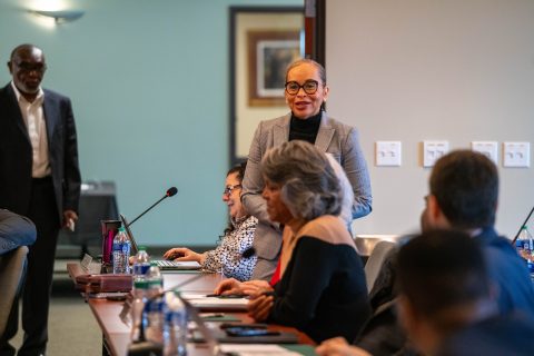 Monica Reed, MD, president and chief executive officer for UChicago Medicine AdventHealth was introduced as the newest member of the executive committee.