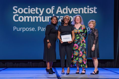 Sophomore elementary education major Amanda Park won the “Best Student Long-Form Feature Writing Award” for her article “Hidden in the Waiting,” published in Envision Magazine. The award was accepted on her behalf by her professor Kaara Harris.