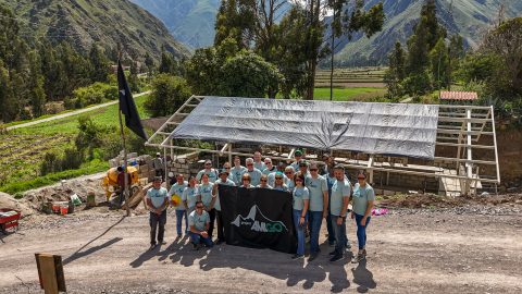 The Lake Union group spent four days in Chilca constructing this future house of worship. As we built the foundations brick by brick, around us we could see green fields, grazing animals, and hear the Urubamba River rushing below.