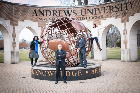 Shawna Henry, Michael Taylor, Murvin Camatchee, and Karina Sheldon. Murvin & Karina are currently pastoring in the NAD, Shawna will be graduating soon. Michael pastors at the Paw Paw and Otsego churches