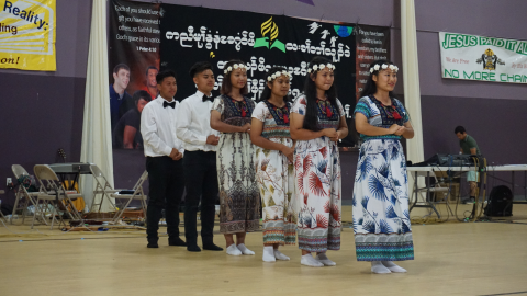 Bible action competition by a youth group from Omaha, Nebraska