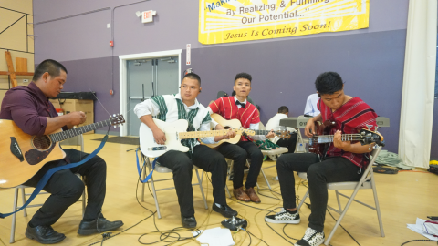 Praise team musicians