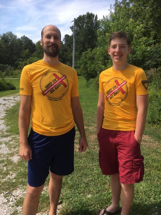 Nick Johnson, Pathfinder director, and his son Noah produce TikTok videos.