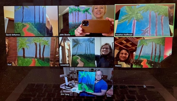 Physician wellbeing art class