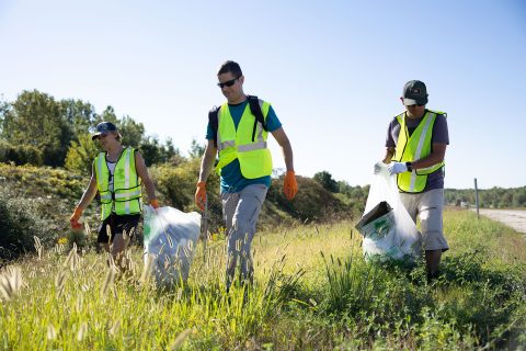 Change Day teams worked with Adopt-a-Highway to clean up stretches of area roadsides, photo credit Darren Heslop