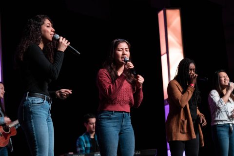 Worship leaders at the 2020 Youth Evangelism Congress