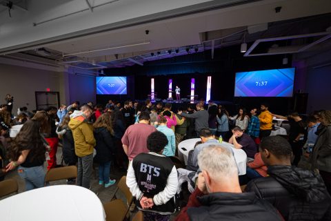  Youth, young adults and mentors unite to pray at the 2020 Lake Union Youth Congress in Shipshewana, Ind.