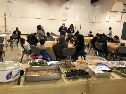 With the help of translators, the Ann Arbor church was able to provide Thanksgiving dinner for fifteen Rwandan and 17 Afghanistan refugees.